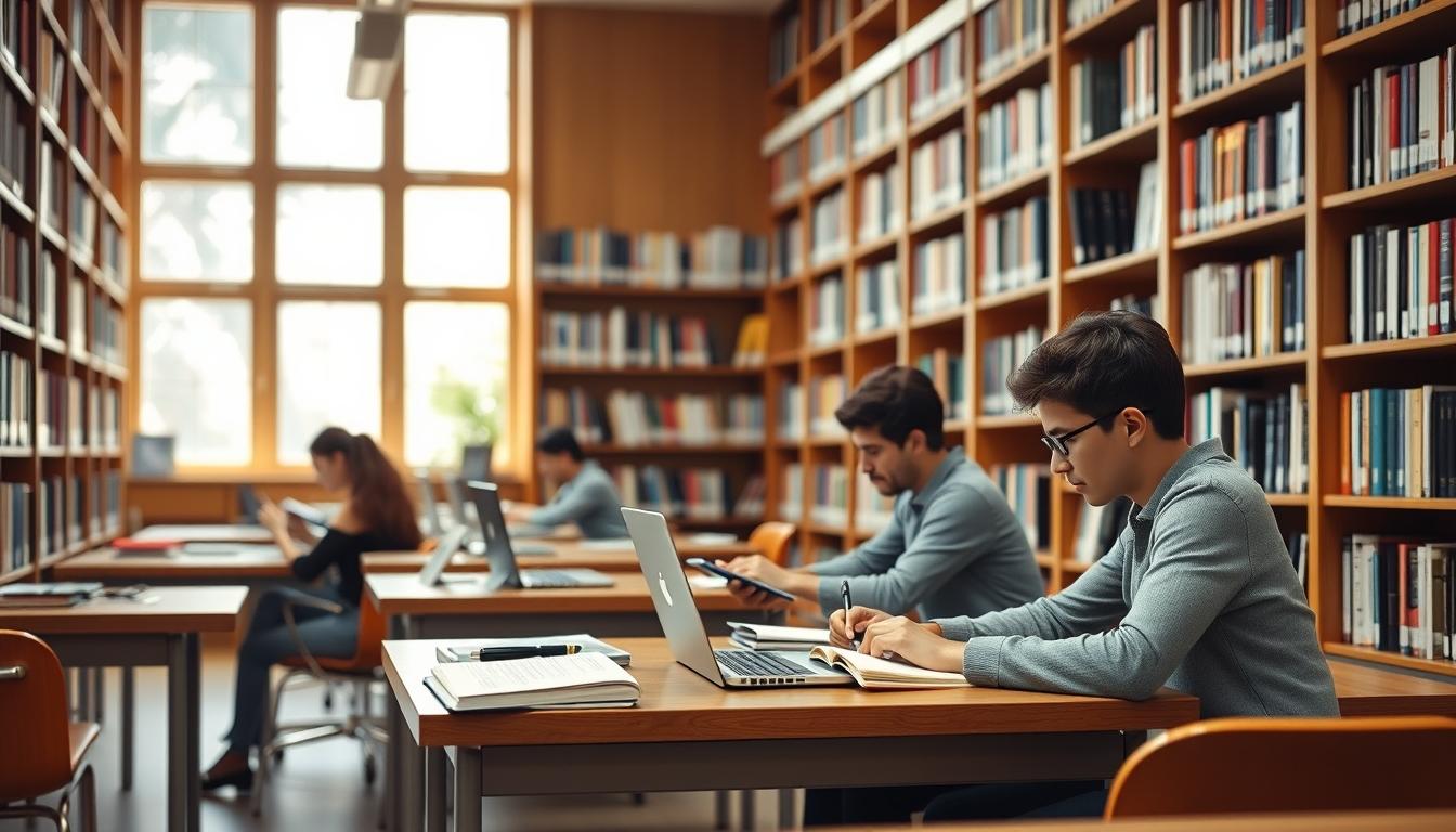 Student using a study guide to organize academic notes