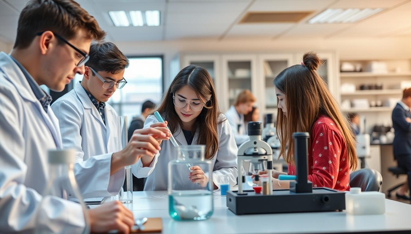 Student using learning strategies while studying